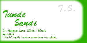 tunde sandi business card
